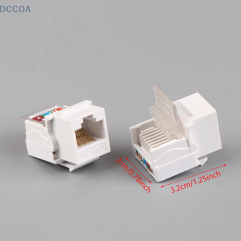 5 قطعة RJ45 موصل معلومات المقبس منفذ الكمبيوتر مهائي كابلات جاك أداة خالية CAT5E UTP محول كابل الشبكة