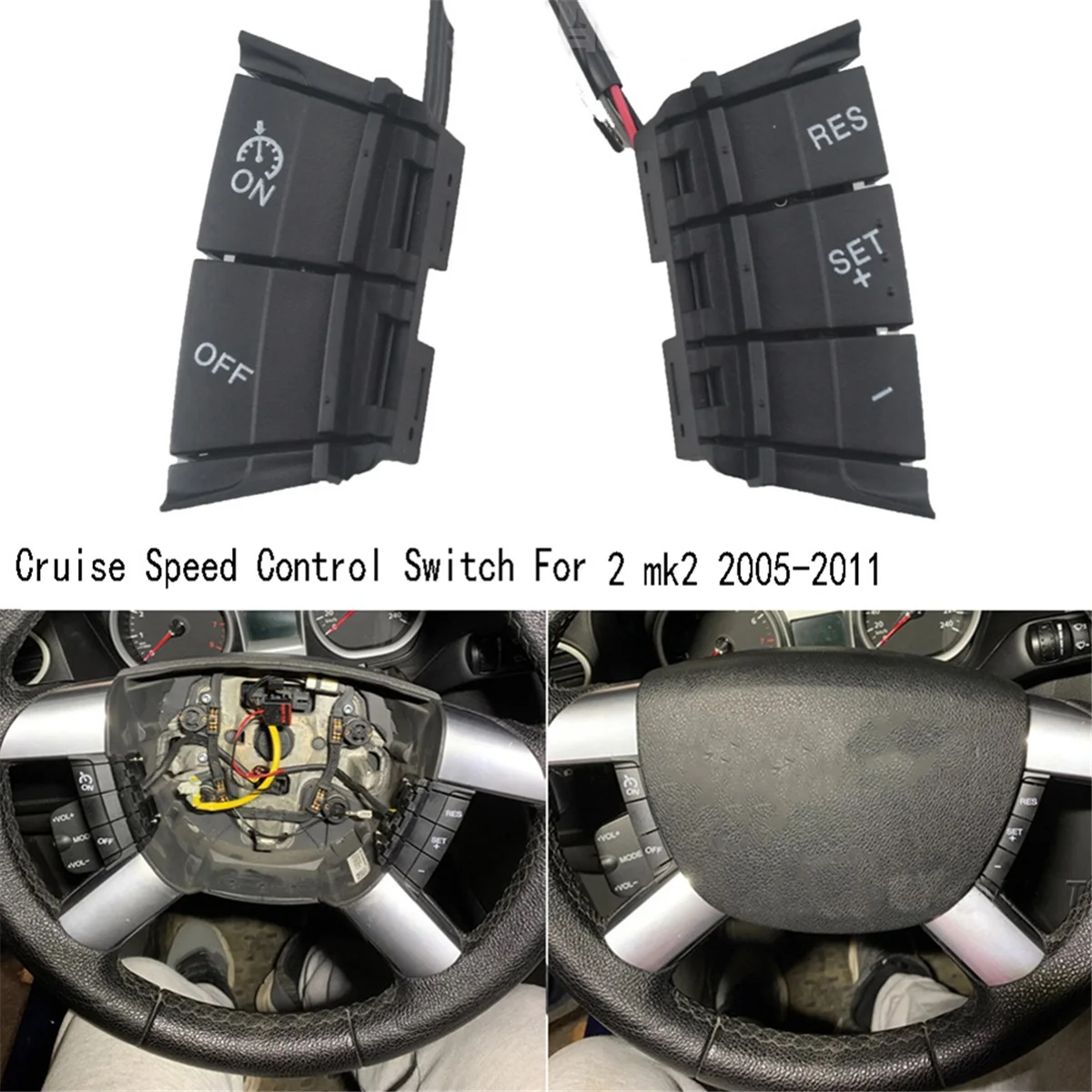 

Car Switch Cruise Speed Control Switch for Ford Focus 2 Mk2 2005-2011 Steering Wheel Switch Button