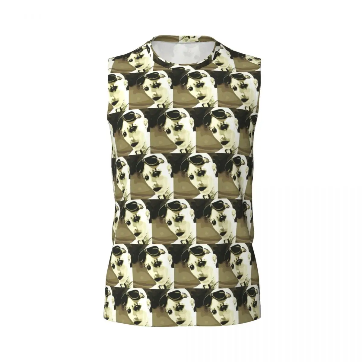 Marilyn Manson Glitch Fan Gift Music Men Printed Sleeveless T-shirt Casual Hip Hop Street Style Beach Holiday Tank Tops