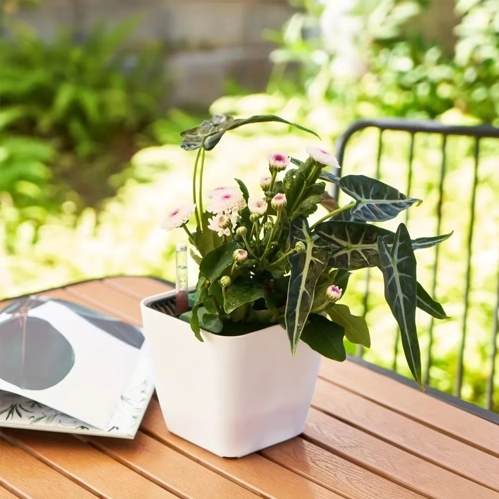 Durable With Water Level Meter Self-Watering Plant Pots Double Layer Home Decor Absorbent Planter Self-Watering Pot Office