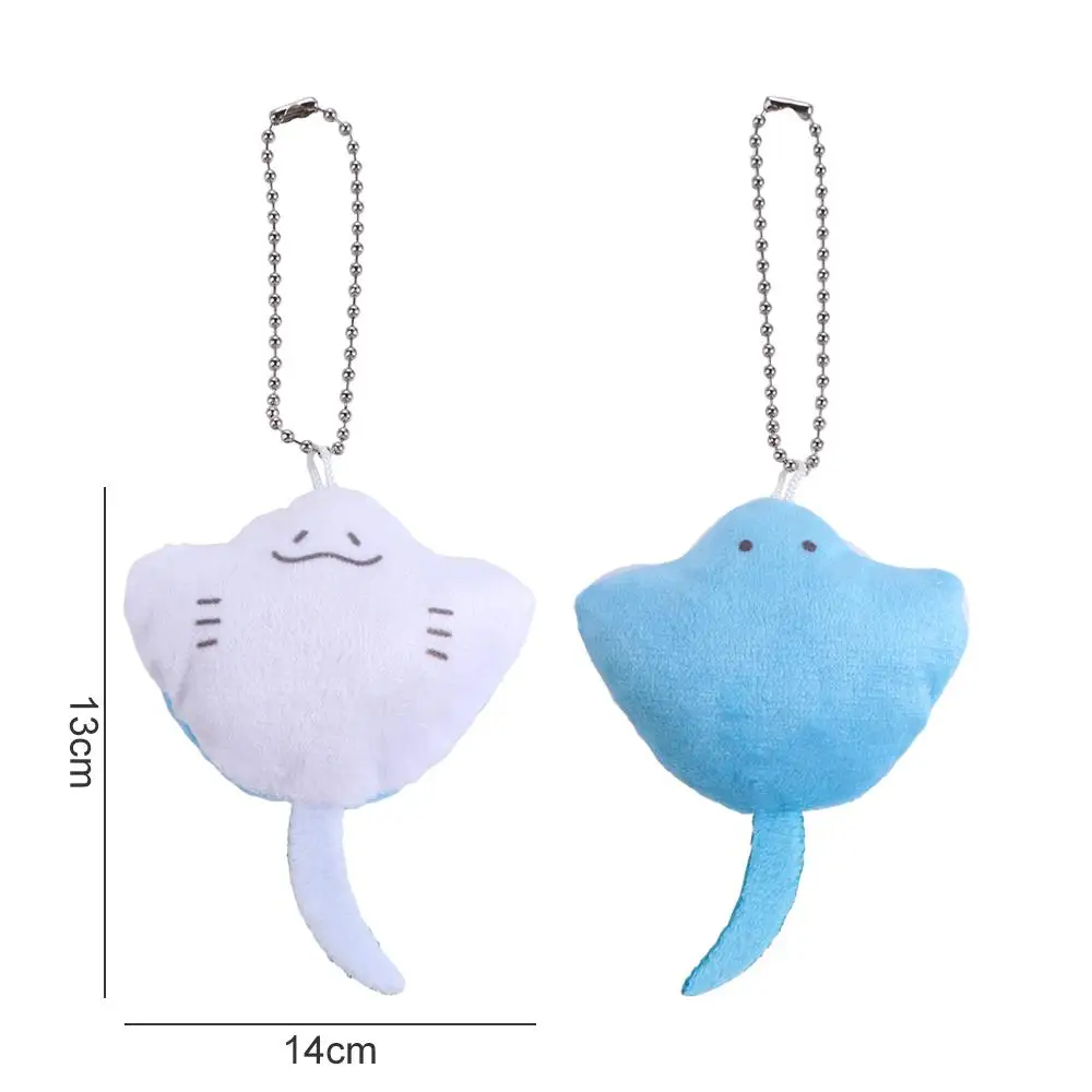 Ray Fish Ray Fish Colgante de felpa Mini muñeco de pez muñeco de peluche Mini llavero de muñeco de pez Animal esponjoso llavero de tacto acogedor para niños/niñas