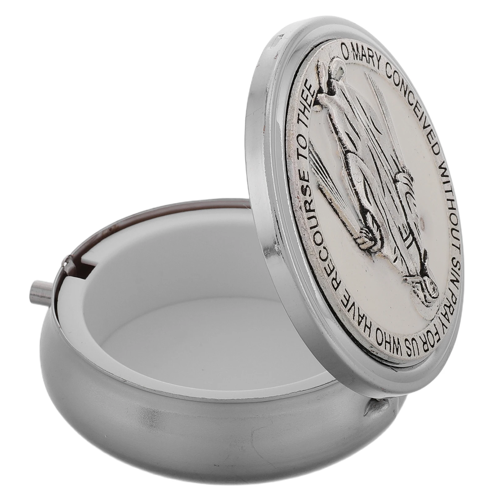 

First Communion Rosary Keepsake Box Small Metal Jewelry Box Children Metal Jewelry Organizer For Small Trinkets Keepsakes