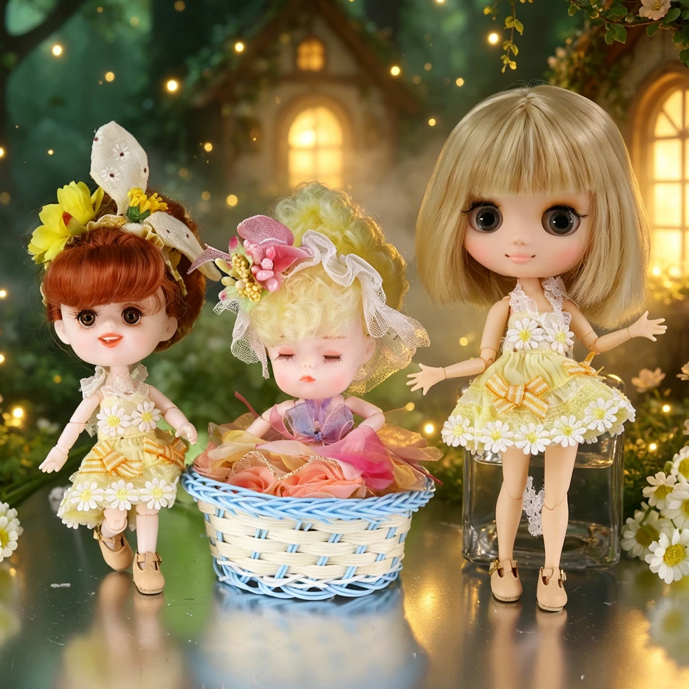 Outfits For Dream Fairy Dodo Doll 13cm OB11 Maytree Collectible Cute Dress Kawaii Middie Toy Figures