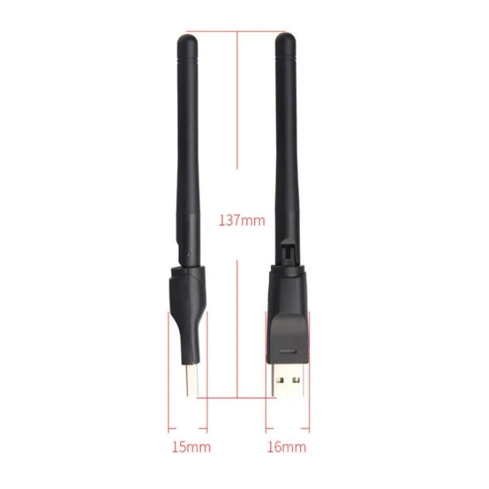 Wi-fi Dongle 150Mbps MT7601 Network Card MT7601/8188 2.4GHz 150Mbps USB Wifi Adapter Freely-rotating USB for Computer/Phone