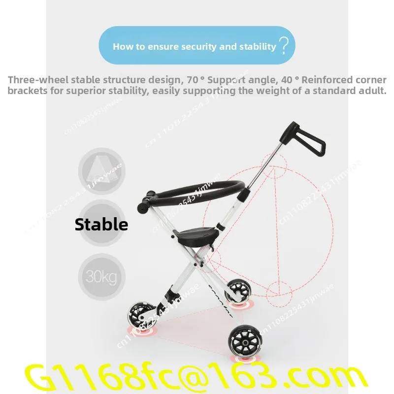 Children's travel cart Over 6-12 years old Simple travel Outdoor lightweight baby walker Foldable