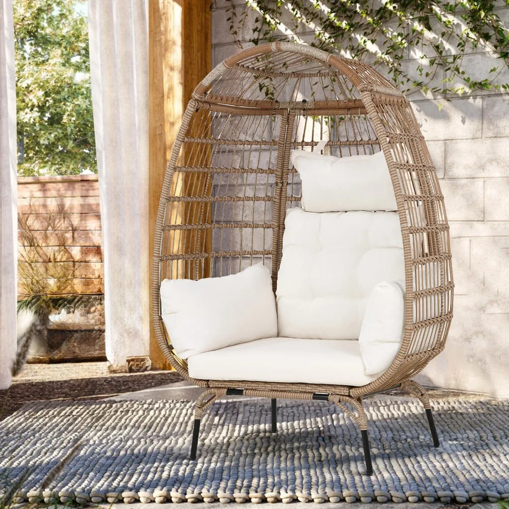 

Outdoor Egg Chair Oversized Outdoor Furniture Wicker Chair All Weather PE Rattan
