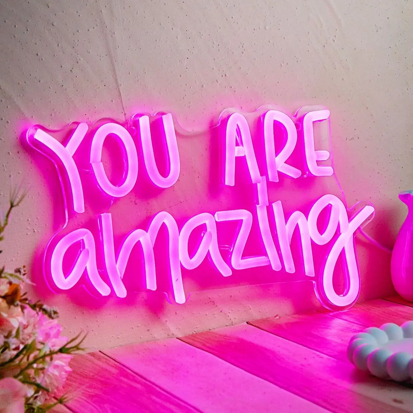 

Chi-buy LED Neon You Are Amazing USB Powered Neon Signs Night Light 3D Wall Art Bedroom Room Decor Lamp Signs Birthday Gift