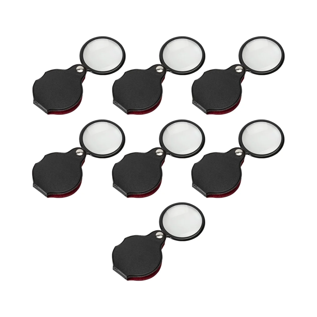 10-Piece 50Mm Folding Magnifying Glass is Used for Reading Books, Viewing Electronic Products and Jewelry