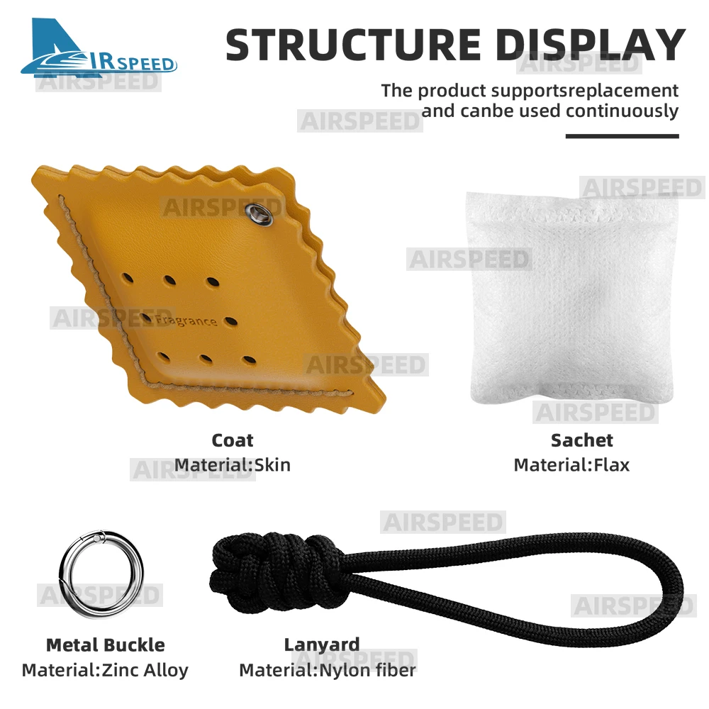 Car Interior Pendant Aromatherapy Room Deodorant Sachet Fragrance Air Freshener Biscuit Long-Lasting Car Rear View Hanging