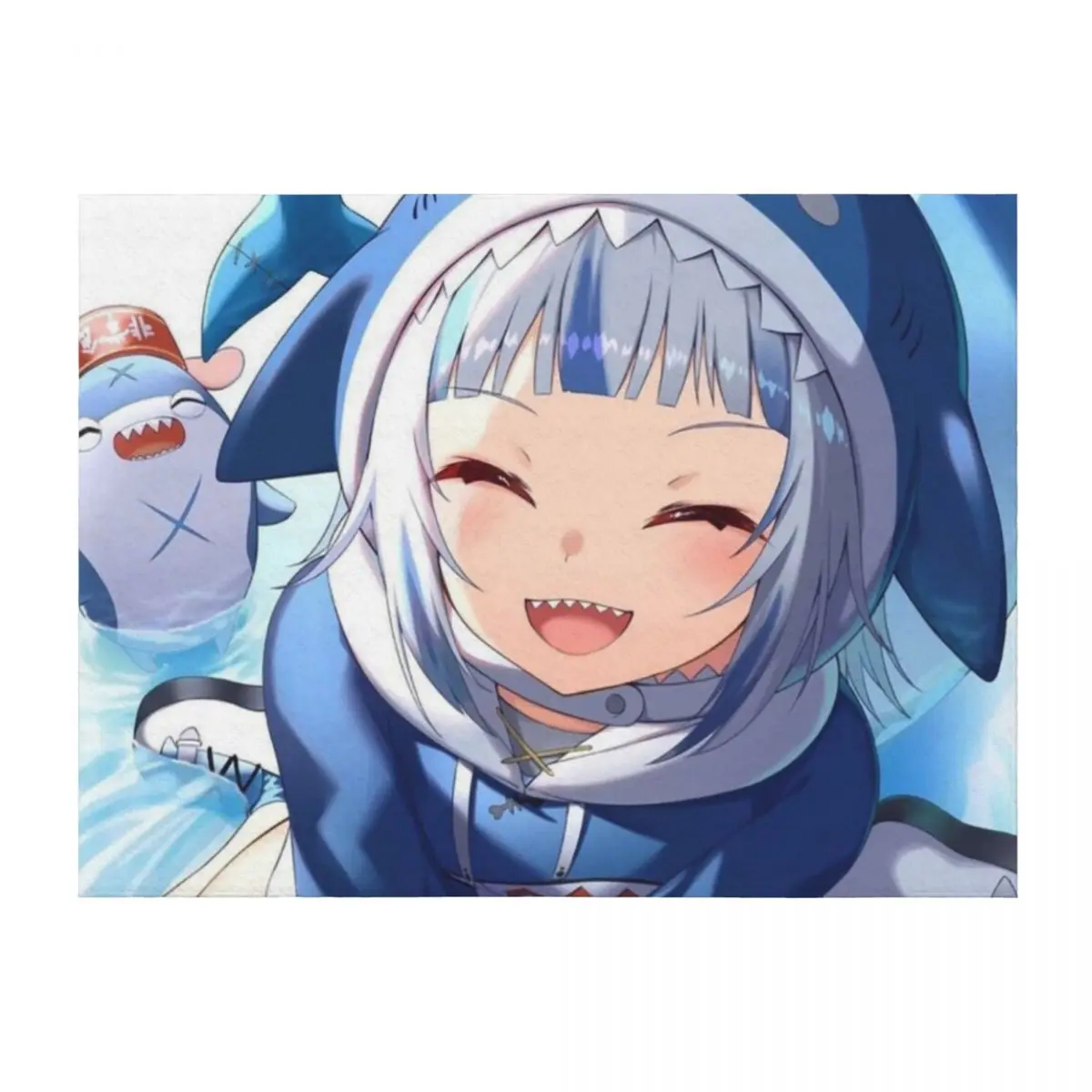 

Gawr Gura Throw Blanket Giant Sofa Sofas Sofa Throw Flannel Fabric Blankets