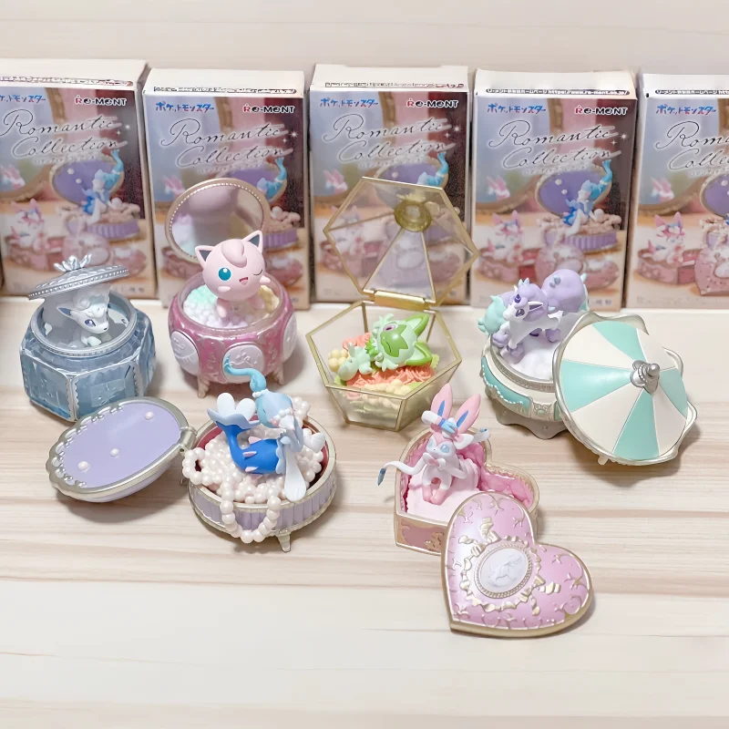 

Re-Ment Pokemon Romantic Jewelry Box Blind Box Collectible Mini Figure 6 Assorted Styles Desktop Decor For Anime Fans Collectors