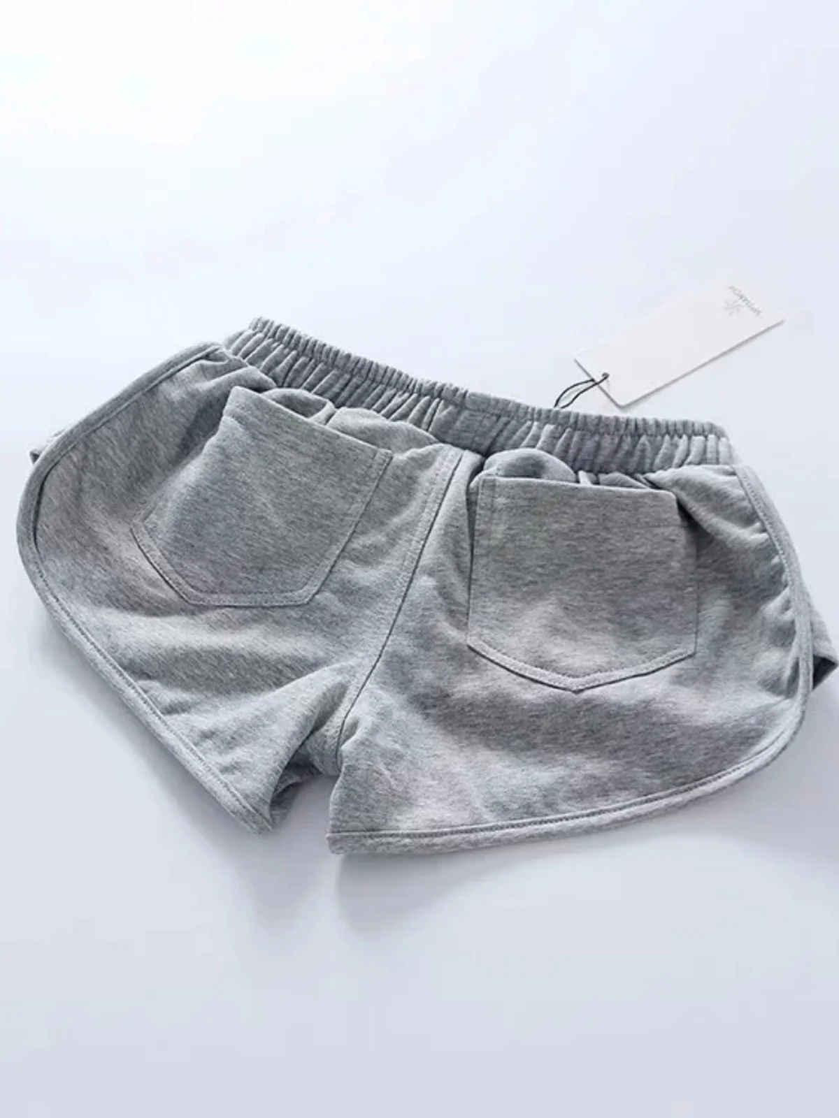 Sommer Neue Slim Fit Elastische Taille Schleife Hause Casual Sport orts Laufen Hot Pants Bein Verlängerung frauen Straße Sle Low W...