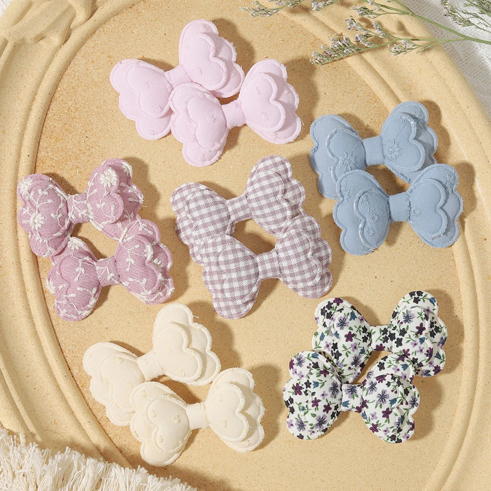 10PCS Cute Bubble Flower Children's Bow Hair Clip Set,Multip