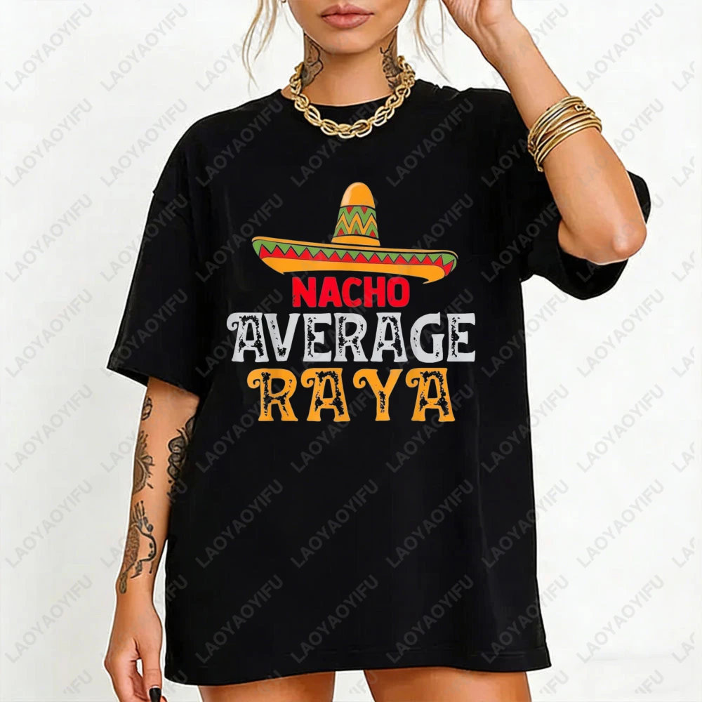 

Mexican Family T Shirt Funny Nacho Themed Graphic Tee with Sombrero & Nacho Design Neck Shirt for Cinco De Mayo Partie
