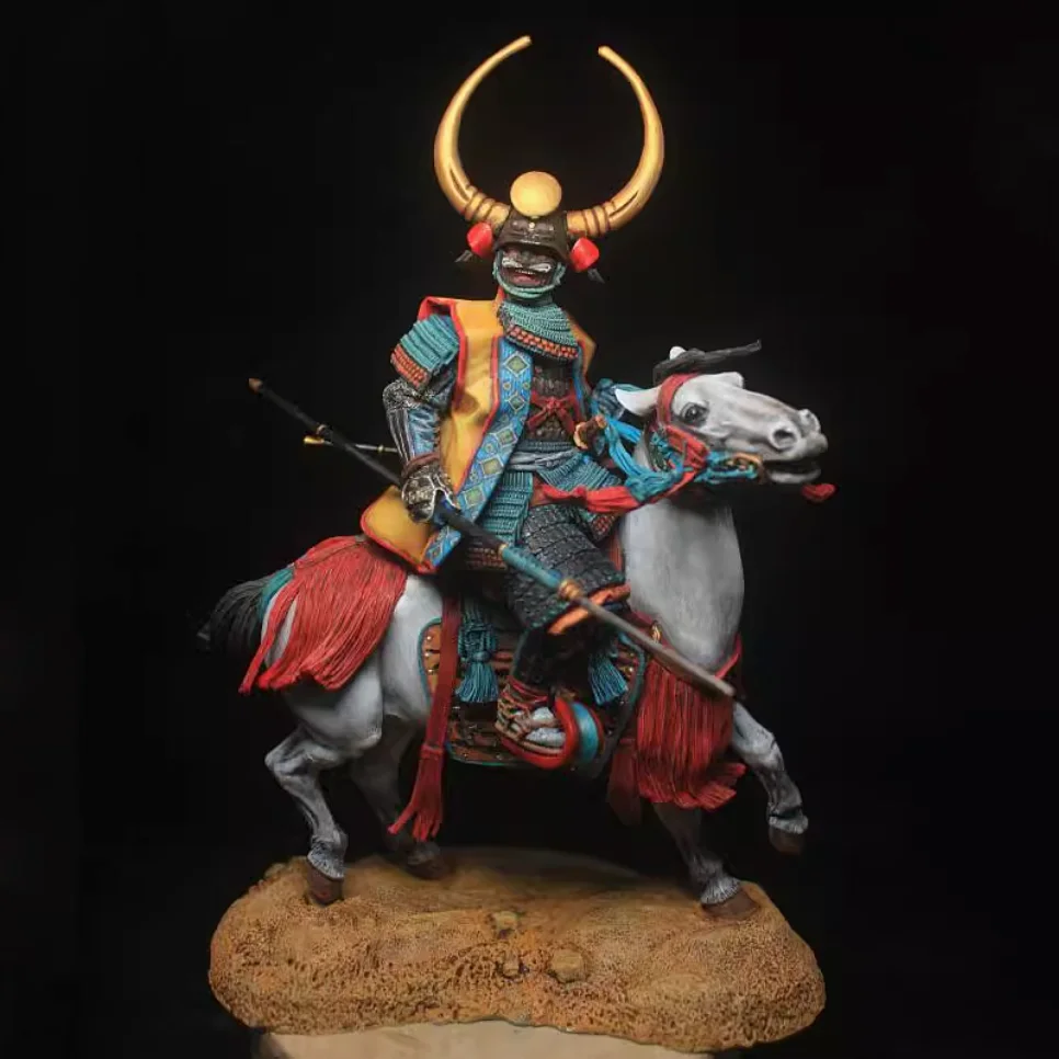 Figura samurái de la era Fukushima Masanori de Sengoku, soldado de Metal de estaño japonés, lucha bravamente en el campo de batalla de Sekihara coleccionable