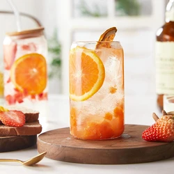 12/16 Oz Can Shaped Beer Glass Drinking Cups Can Shaped Glasses Classic Can Glasses for Soda Cold Brew Coffee Bar Drinkware