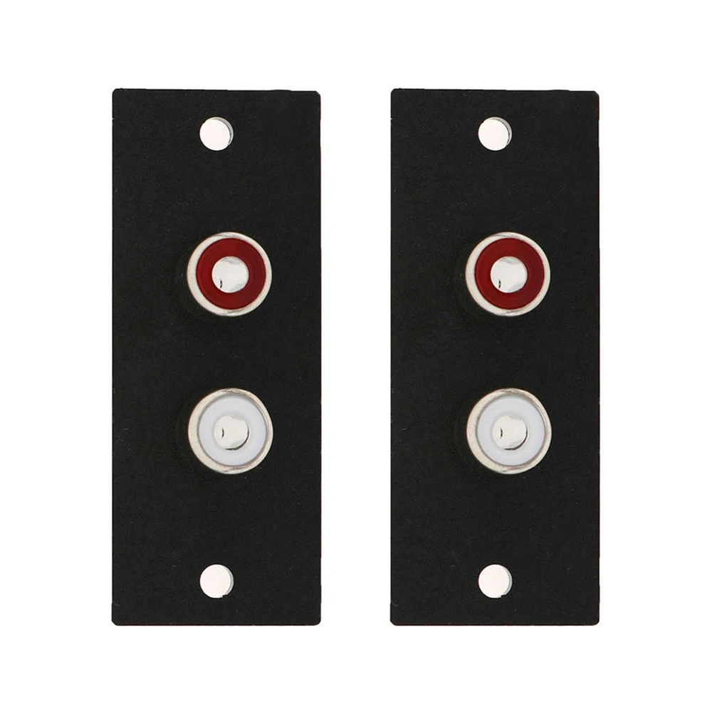 2 Stks/partij 2 Manier Koperen Kern Rca Terminal Wall Panel Plate Input Phono Chassis Socket Audio Av Adapter