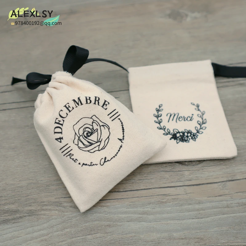 

50p Cotton Bags High-quality Drawstring Pouch Reusable Jewelry Clothes Multigrain Storage Pouch Grocery Shopping Large Size Bag