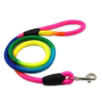 1.2M Pet Dog Leash, Walking Training Leash, Cats Dogs Harness Collar, Leashes Strap Belt Rope, Durable Nylon Rainbow