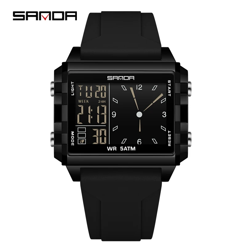 SANDA 6273 Men's Waterproof Dual Time Watch