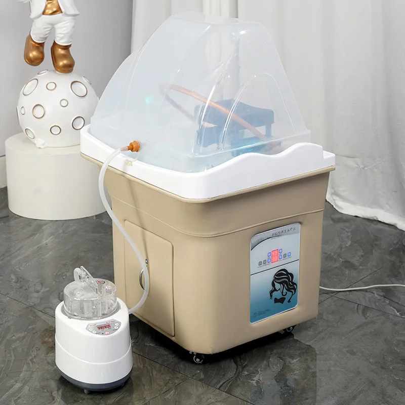 

Head Basin Convenient Portable Hair Care Bed Barber Shop with Water Circulation Fumigation Shampoo Bed Beauty Salon Dedicated