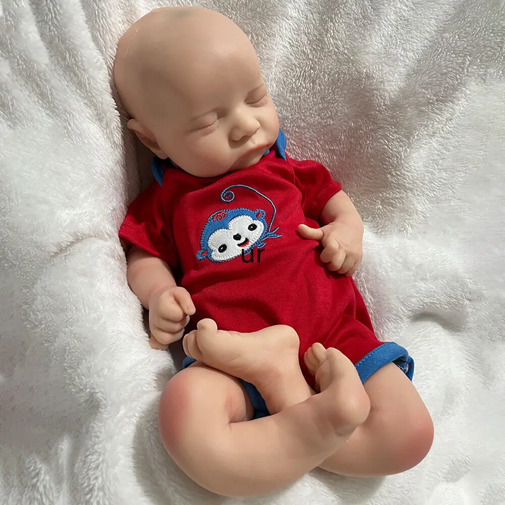 18-Zoll-Silikon-Reborn-Baby, Künstler bemalt, lebensecht, waschbar, Neugeborene, Puppe für Kinder, Weihnachtsgeschenk, Geburtstag, Spielzeug, Sammlerstücke