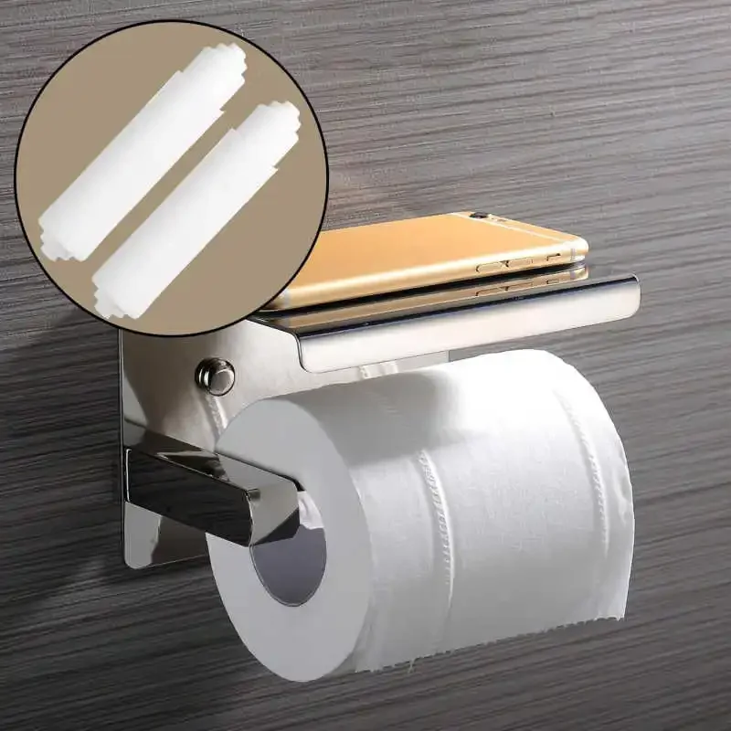 Spring-loaded continuous roll toilet paper holder - Automatic paper roll replacement system, easy to install without tools