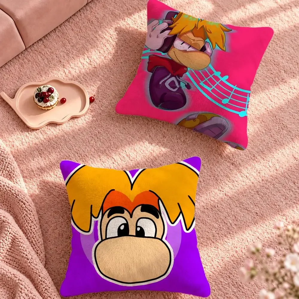 Colorful Action Rayman Legends Cushion Cover Cute Cartoon Throw Pillow Cover Soft Plush Cushion Cover Sofa Bedroom Home Decor
