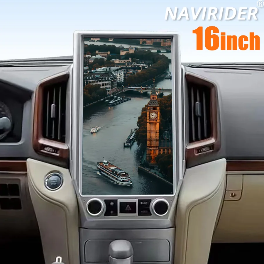 

Автомобильный радиоприемник для TOYOTA Land Cruiser 200 LC200 2016-2020, беспроводной Carplay, мультимедийный GPS Navi, 16 дюймов, QLED-экран, головное устройство Android