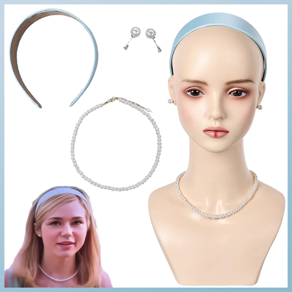 

Movie Final Destination 6 Costume Stefanie Earrings Necklace Hairband Set Disguise Accessories Adult Women Fantasia Party Props