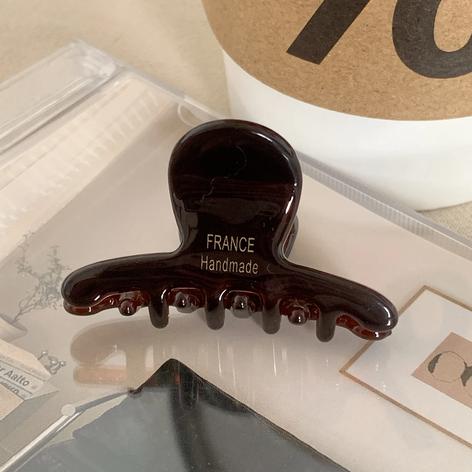 1PC Essigsäure Kleine Halteklammer Halbe Krawatte Haar Hai Clip Kinder Hinterkopf Platte Haarspange Haarvolumen Weniger Haar Ca – Detail 3