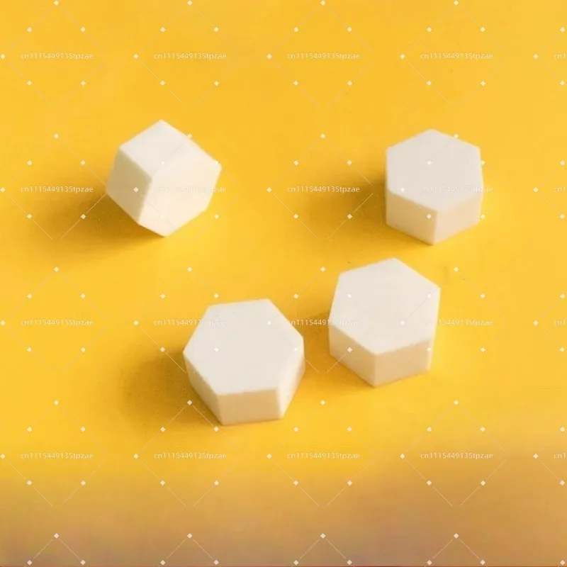 20×12mm Hexagonal 99% Alumina Ceramic Block High Temp Insulating Heat Dissipation Component Customizable Size