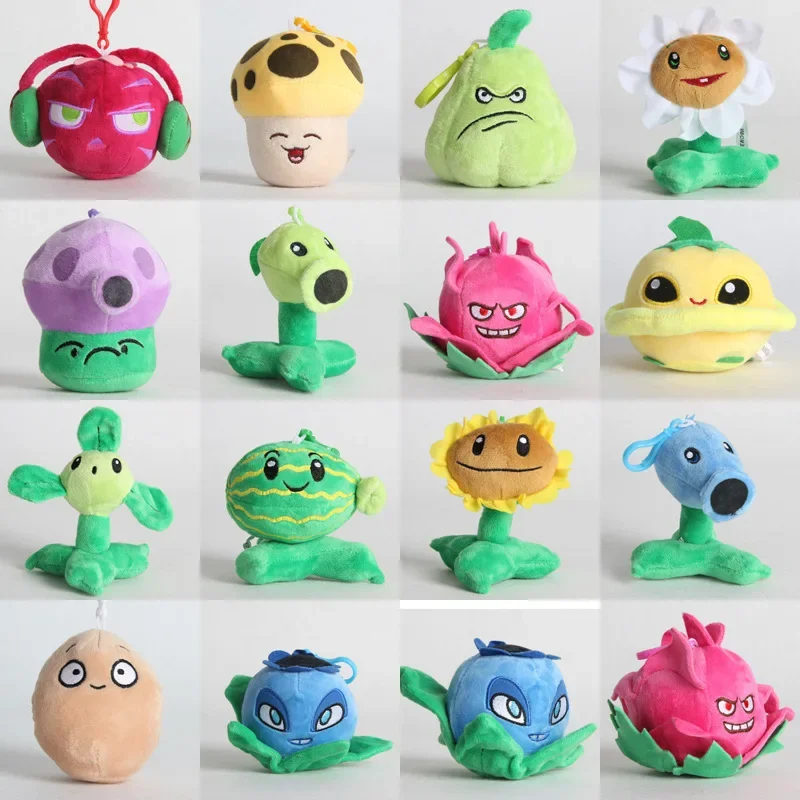 

Plants Vs. Zombies Vegetable Action Figure Dolls Claw Machine Doll Plush Stuffed Zombie Sunflower Hook PVZ Children's Toy Gift