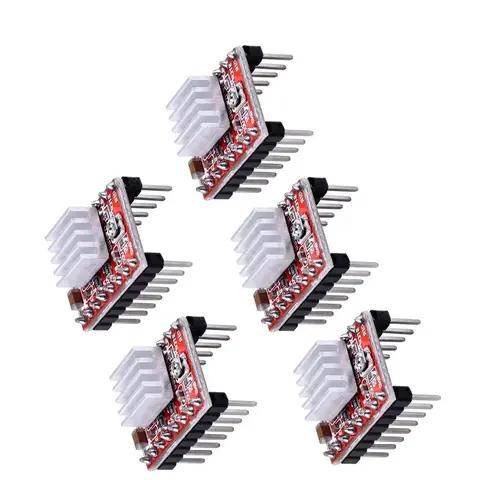 1/5pcs A4988 Driver Board 3D Printer Accessories Ramps 1.4 A4988 Stepper Motor Driver with Heat Sink for 3D Printer Parts