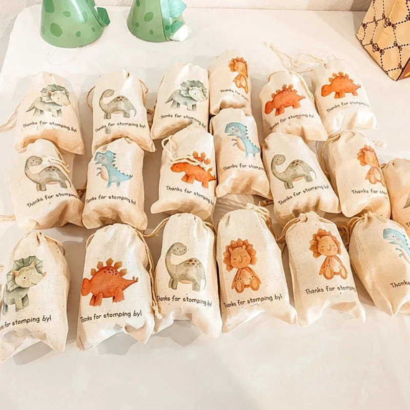 

5pcs dinosaur candy gift bags Dino theme kid boy girl first 1st 2nd 3rd birthday party baby shower kindergarten decoration favor