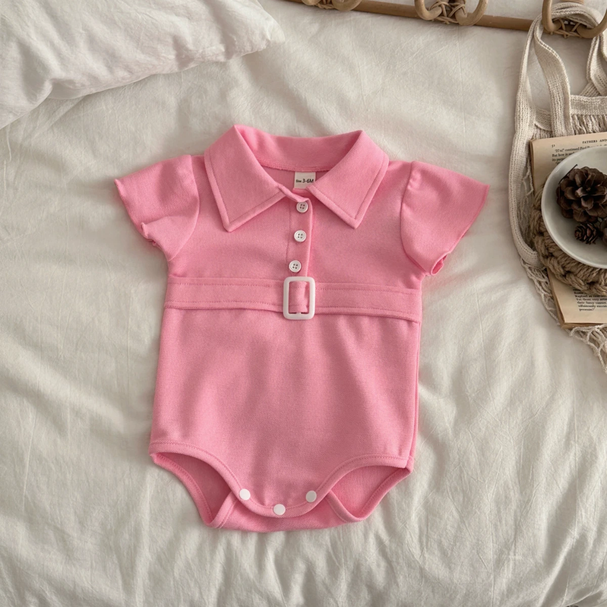 

Летний комбинезон для новорожденных девочек, хлопковый ромпер с коротким рукавом