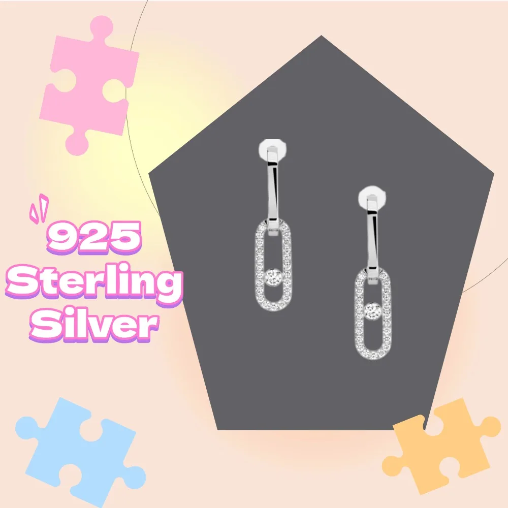 

S925 Sterling Silver Move Design Earrings, Personalized Luxury Earrings, Original Jewelry, High-quality Party Gifts