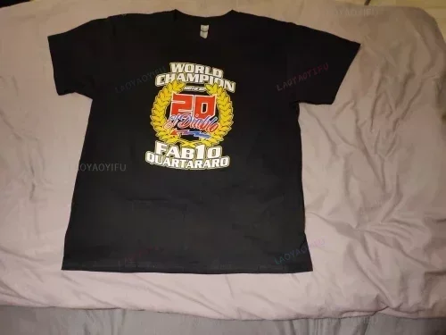 Fabio Quartararo T-shirt à manches courtes, El Diablo, World Motorcycle Rider, Casual dehors Tee Shirt, Y Streetwear