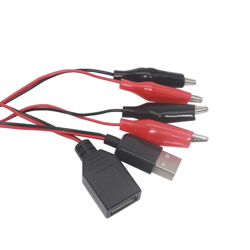 【1PCS】USB Alligator Clips Crocodile Wire Male/Female To USB Tester Detector DC Voltage Meter Ammeter Capacity Power Meter Monito