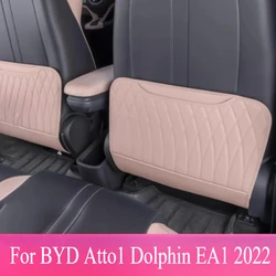 For BYD Atto1 Dolphin EA1 2022 Car PU Leather Anti Kick Mat Pad Car Anti-kick Protector Mats Seat Back Protector Accessories