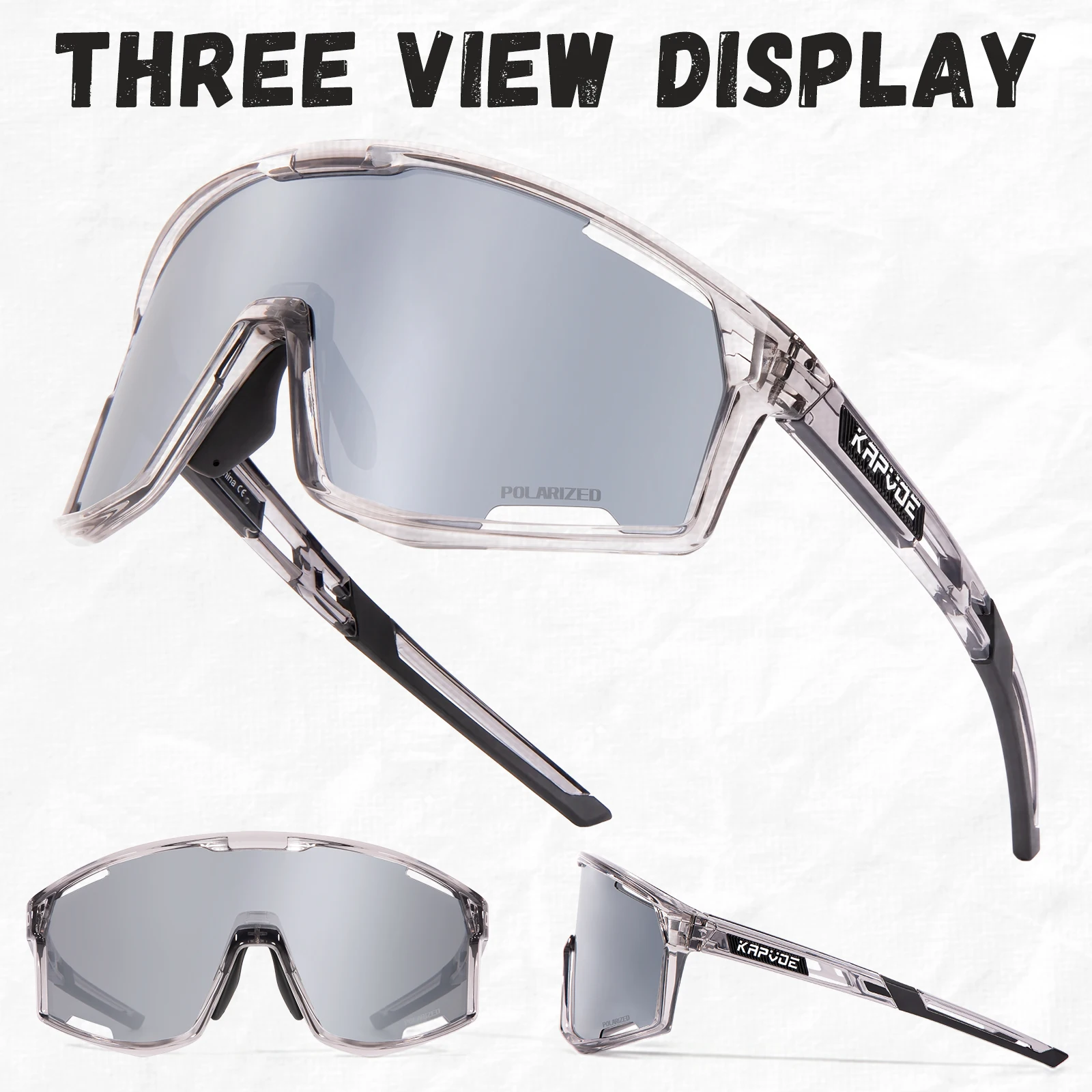 

Поляризованные велосипедные солнцезащитные очки Kapvoe, велосипедные очки для активного отдыха, UV400, спортивные велосипедные очки, очки для горного велосипеда, для бега, вождения, велоспорта