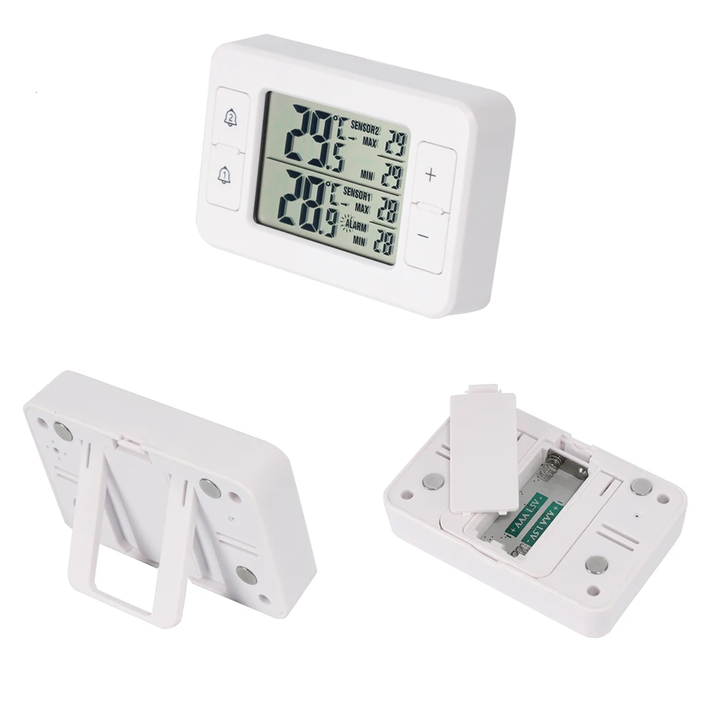 

Wireless Thermometer With 2 Detectors Indoor And Outdoor Electronic Thermometer One To Two -40℃~60℃ (-40℉~140℉)