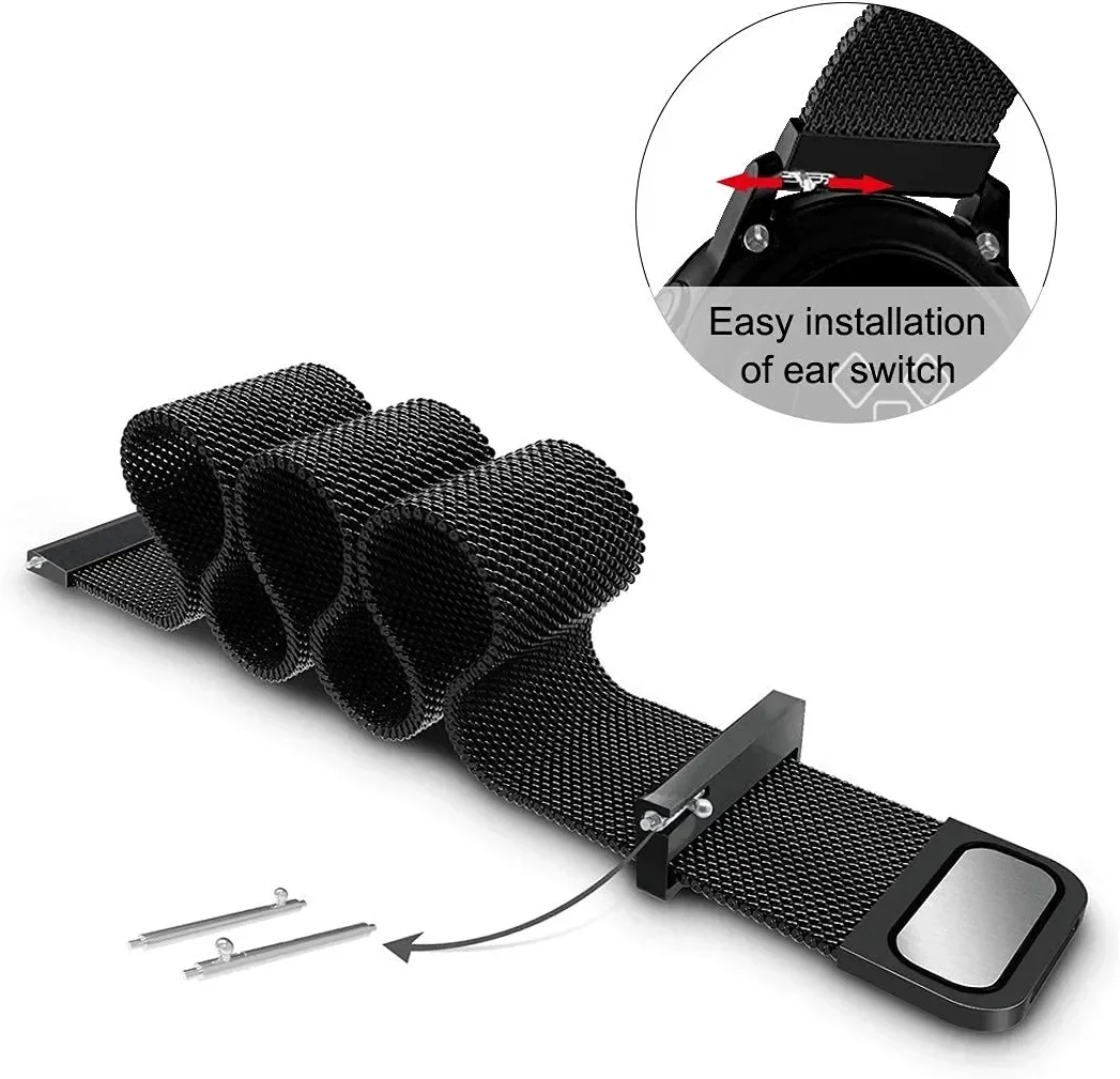 20/22mm Milanese Loop for Samsung Galaxy 42 46mm Watch 4 5 3 Strap Band Active 2 40/44mm Gear S3 for Amazfit Bip For Huawei gt 2