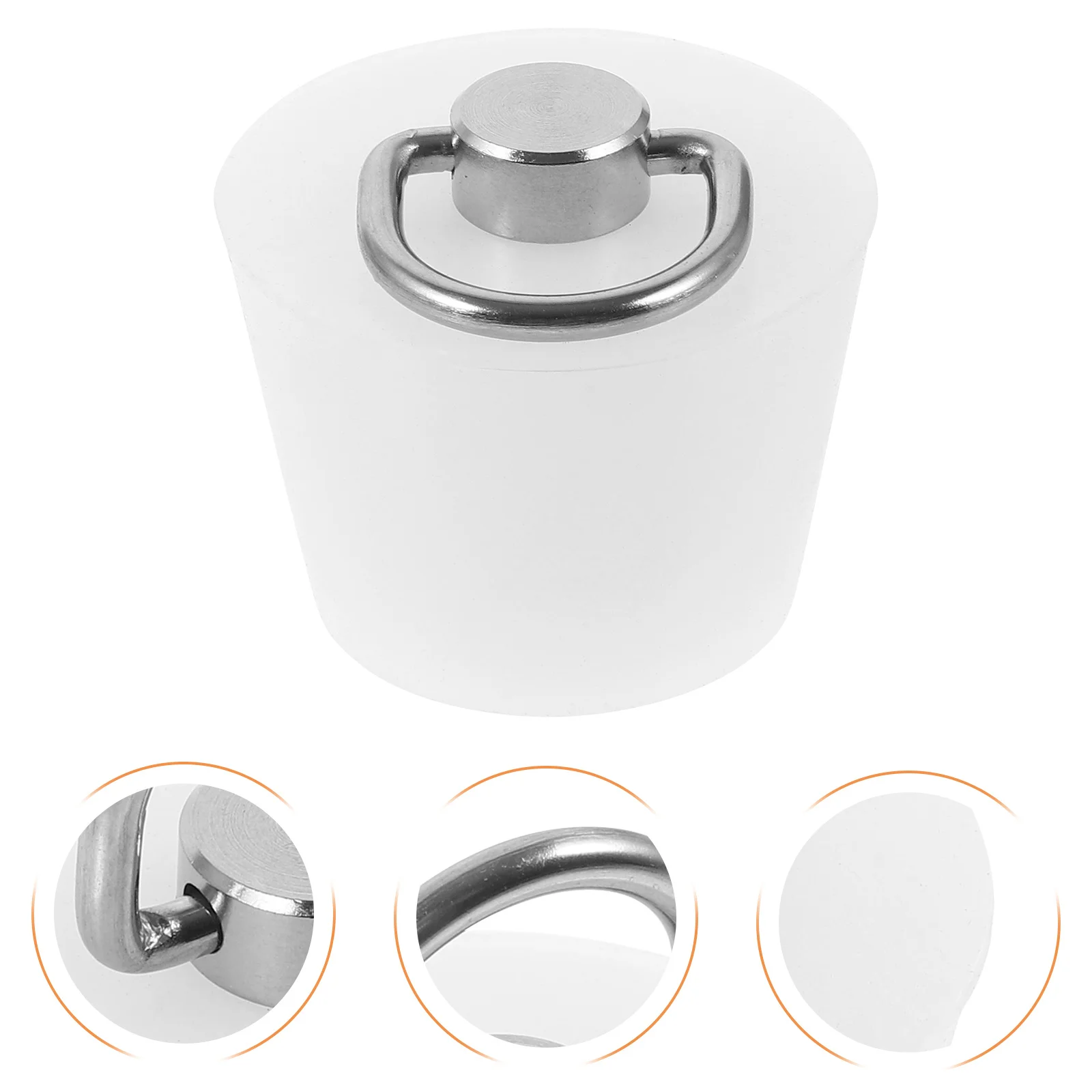 Plugue de pia de silicone com corrente de tração de metal, rolha de drenagem de banheira, cozinha, banheiro, universal, rolha de lavatório