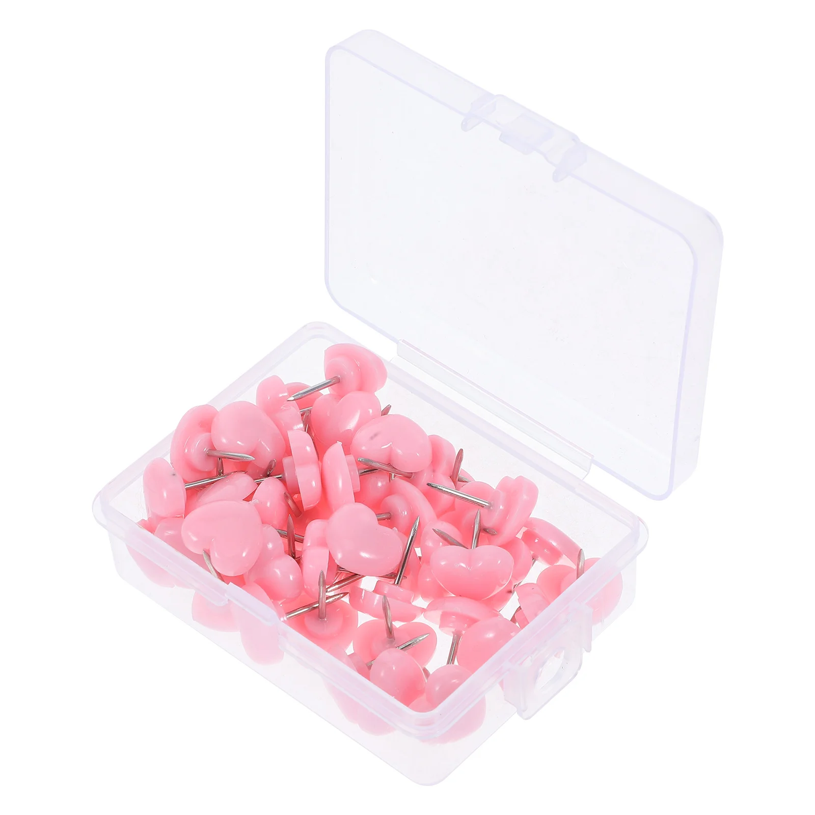 50Pcs Heart Push Pin Cute Thumbtacks for Notice Cork Board Bulletin Board Decorative Office Home Message Photo Marker