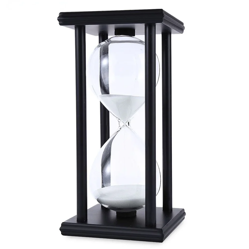 30/60 Minutes Hourglass Kitchen School Modern Wooden Sandglass Home Decoration Gift