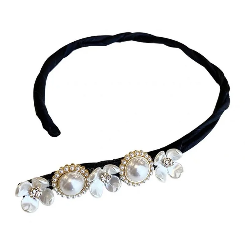 مزاجه أنيقة اللؤلؤ زهرة كسول شخص تصفيف الشعر أداة عصرية الفرنسية الذهب الحدود بتلات اللؤلؤ DIY بها بنفسك إكسسوارات الشعر #6