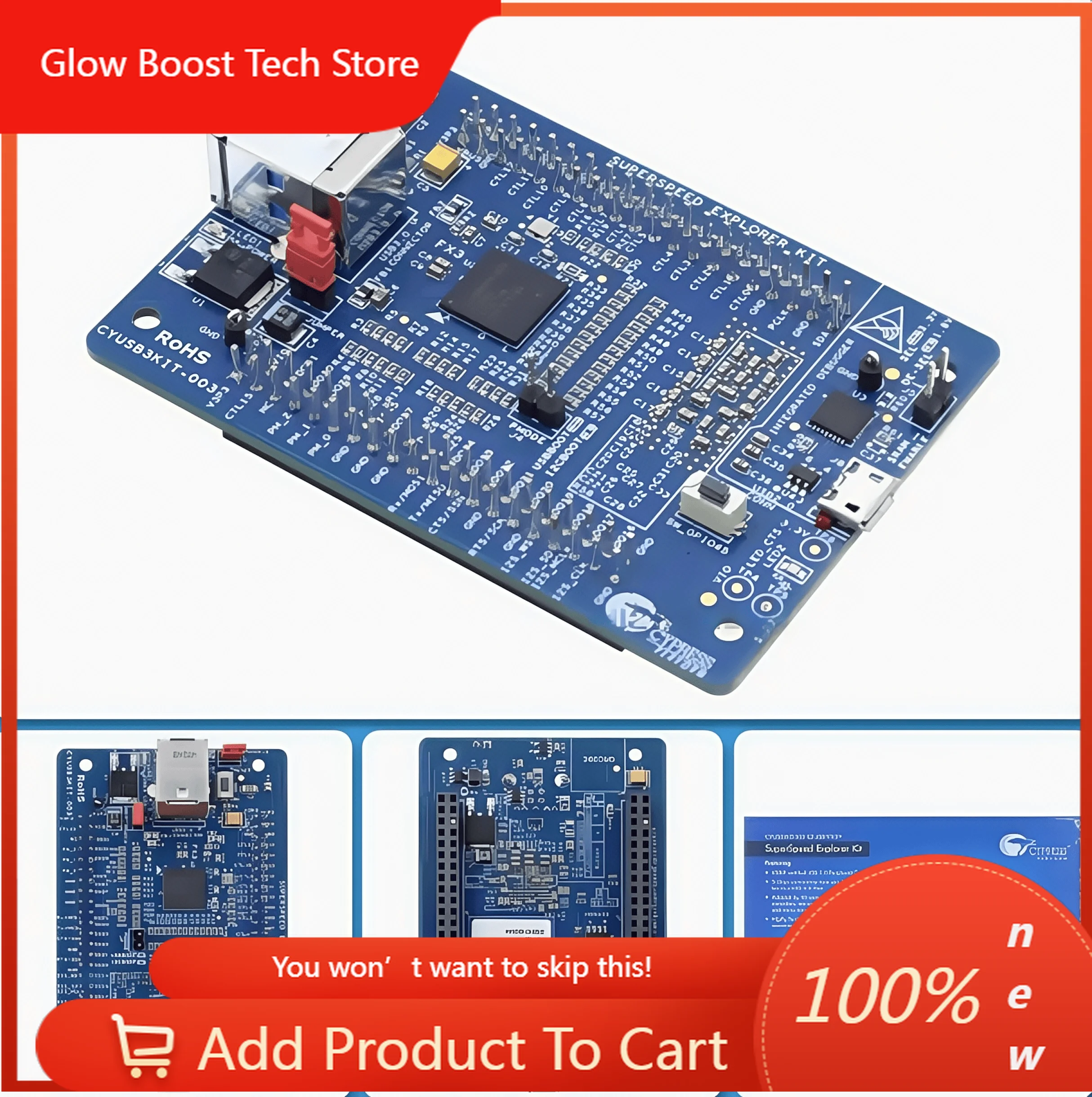 

Высокоскоростной комплект NYCYUSB3KIT-003 EZ-USB FX3 ​ ​ Инструмент для разработки интерфейсов плат