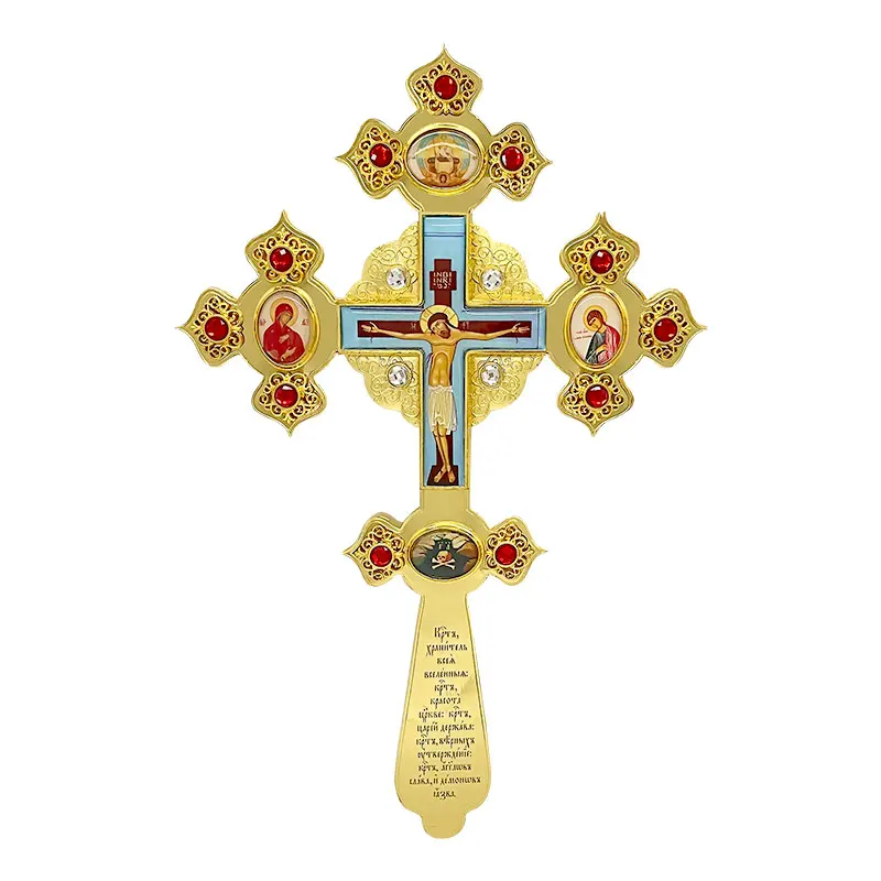 Orthodox Cross Jesus Crucifix Alloy Cross Wall Home Church Decoration Religous Christian Prayer крестик православный