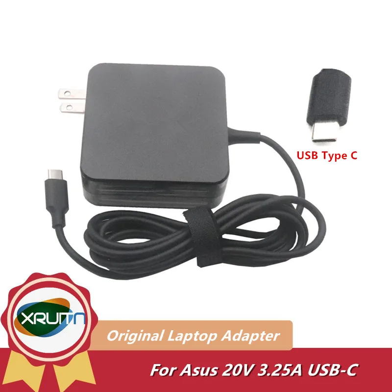 

For Asus ZenBook 3 UX390 UX390U Original Laptop AC Adapter Power Supply Charger 20V 3.25A 65W Type-C USB-C ADL-65A1 ADP-65BW A